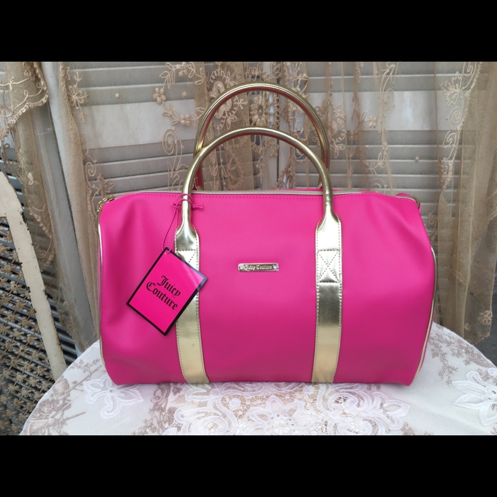 Juicy Couture Mini Duffle Week-End Bag-Hot Pink